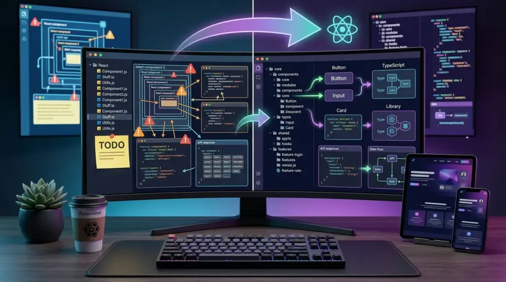 تحسين سرعة واجهات React و Next.js وإصلاح أخطاء التجاوب