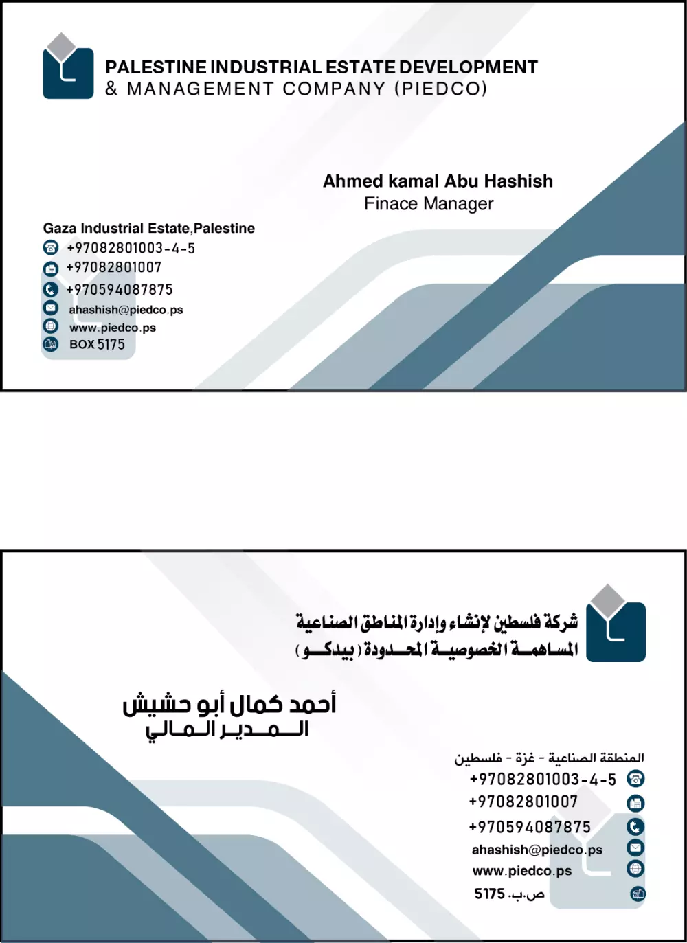 تصميم بطاقة اعمال