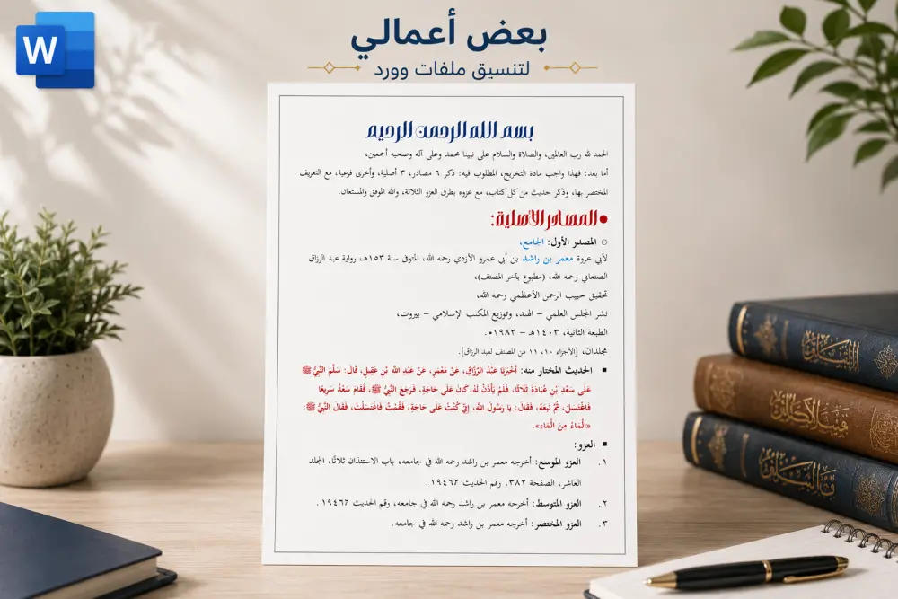 مِنْ وَإِلَى الوورد word، إعداد ملف وورد يناسب احتياجك.