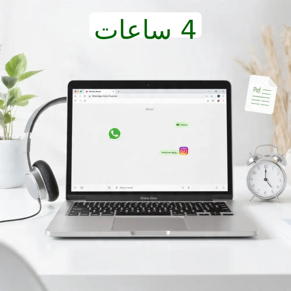سأدير خدمة عملاء متجرك على واتساب وانستقرام لمدة 4 ساعات