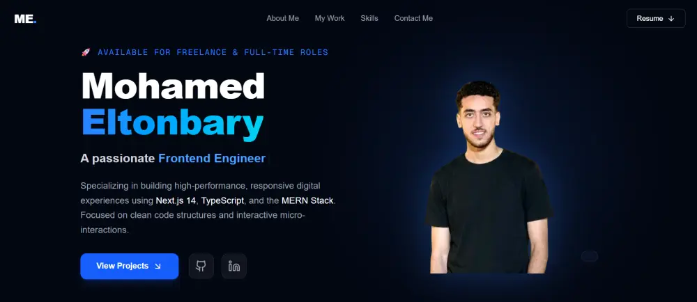 برمجة وتطوير موقع شخصي (Portfolio) أو معرض أعمال احترافي باستخدام Next.js