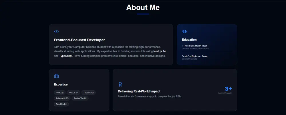 برمجة وتطوير موقع شخصي (Portfolio) أو معرض أعمال احترافي باستخدام Next.js