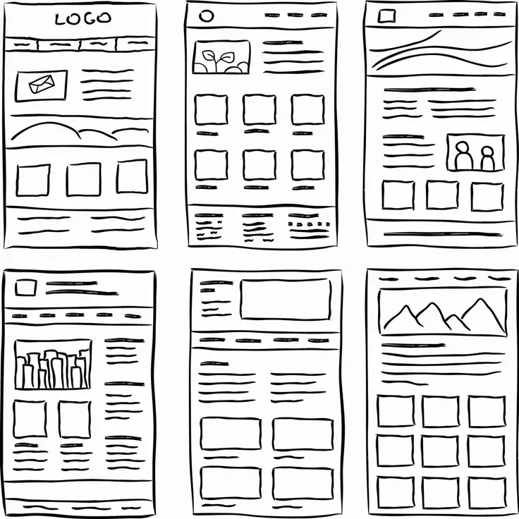رسم الهياكل السلكية وتدفق المستخدم (Wireframing & User Flow)