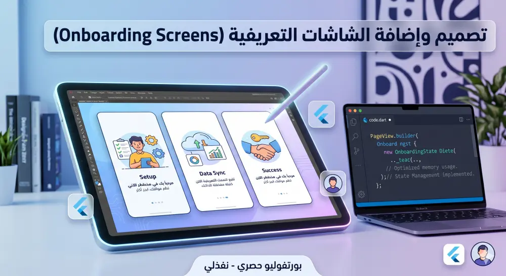 تصميم وإضافة الشاشات التعريفية (Onboarding Screens)