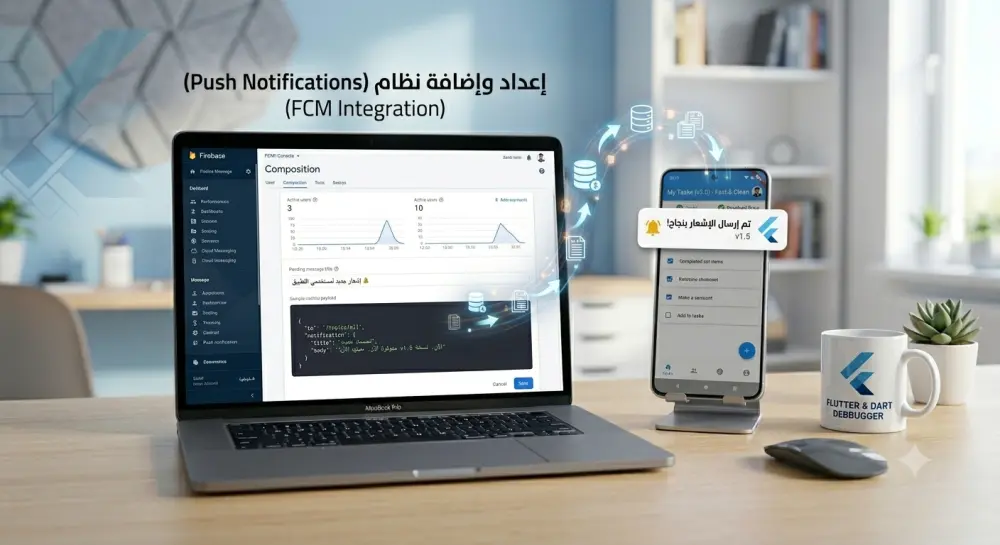 إعداد وإضافة نظام الإشعارات (Push Notifications)