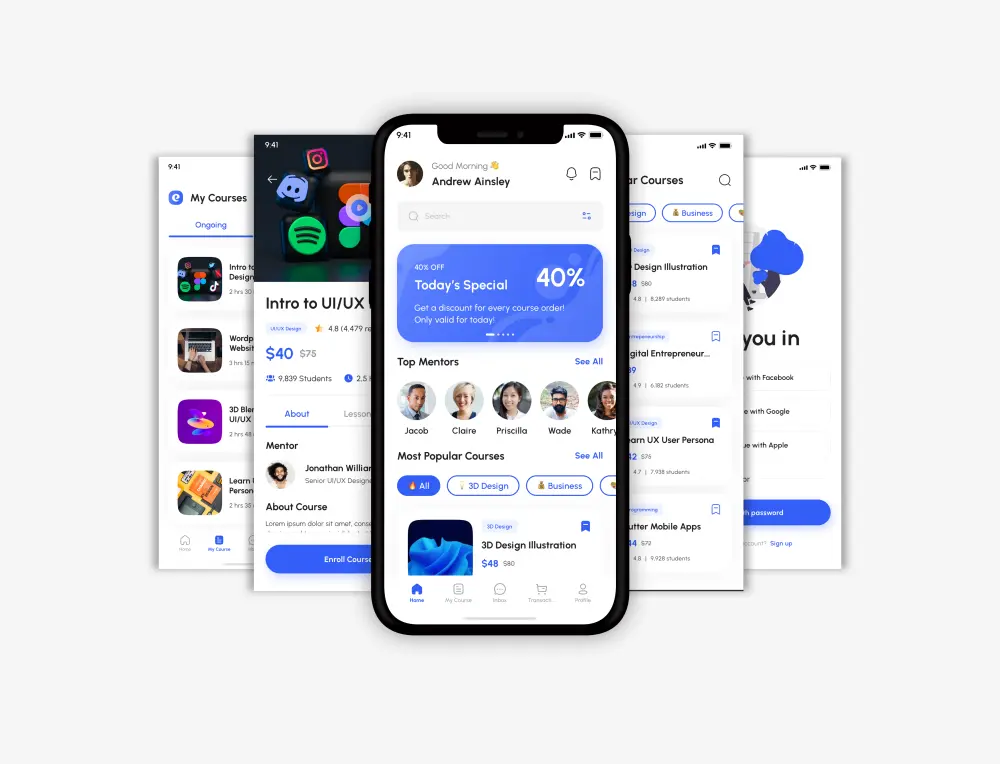 تطوير وتصميم واجهات تطبيقات موبايل باستخدام Flutter