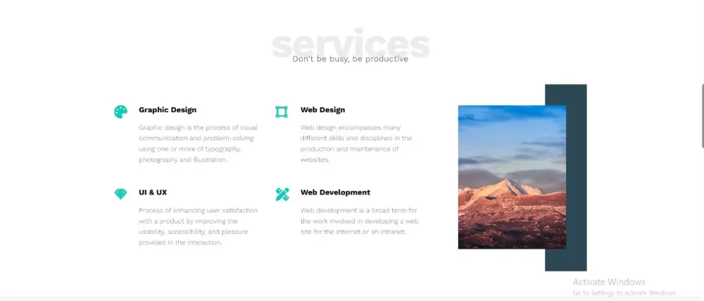 تصميم صفحة هبوط (Landing Page) عصرية وبسيطة (Creative Agency Web Template)