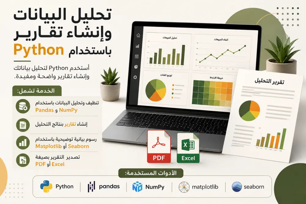 تحليل البيانات وإنشاء تقارير باستخدام Python
