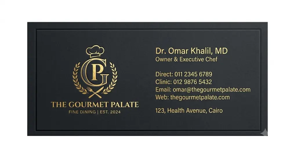 تصميم كارت اعمال شخصي بالذكاء الاصطناعي