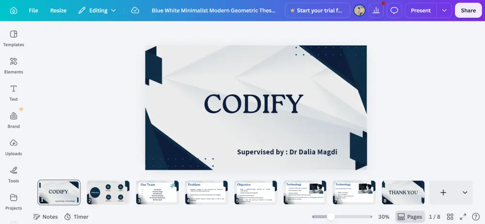 سأصمم عرضًا تقديميًا احترافيًا باستخدام PowerPoint وCanva