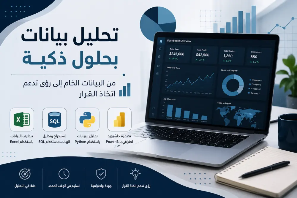 تصميم داشبورد احترافي باستخدام power pi