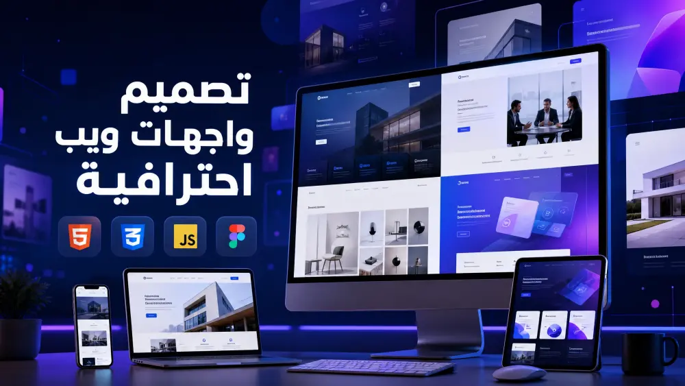 تطوير صفحة ويب حديثة ومتجاوبة