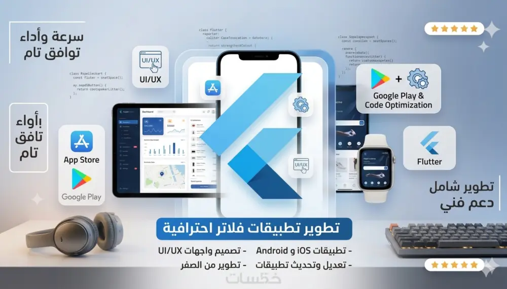 برمجة وتطوير تطبيق موبايل احترافي (أندرويد و iOS) باستخدام Flutter