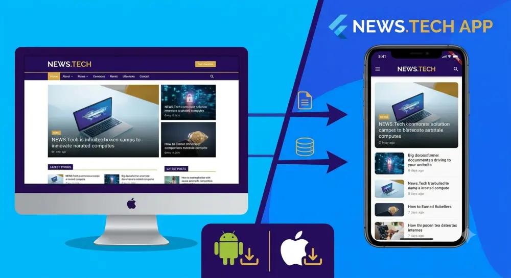 تحويل موقعك الإلكتروني إلى تطبيق Android و iOS باستخدام Flutter