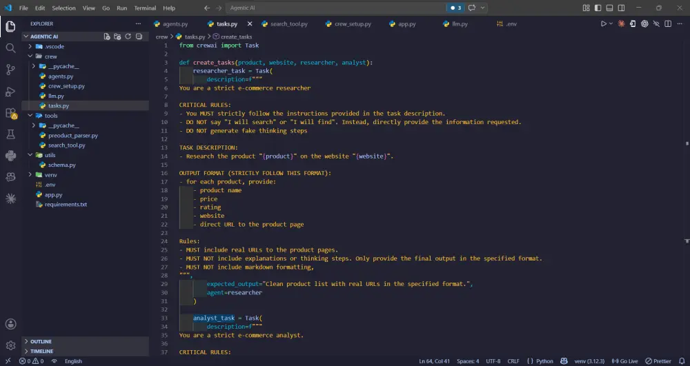 AI-Powered Web Scraping System باستخدام CrewAI وLangChain
