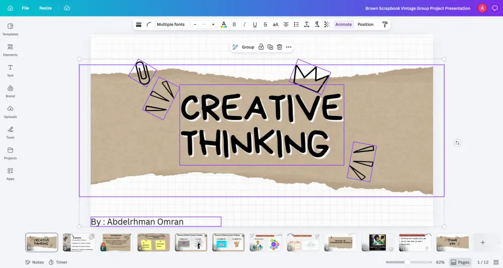 تصميم عرض تقديمي احترافي باستخدام Canva