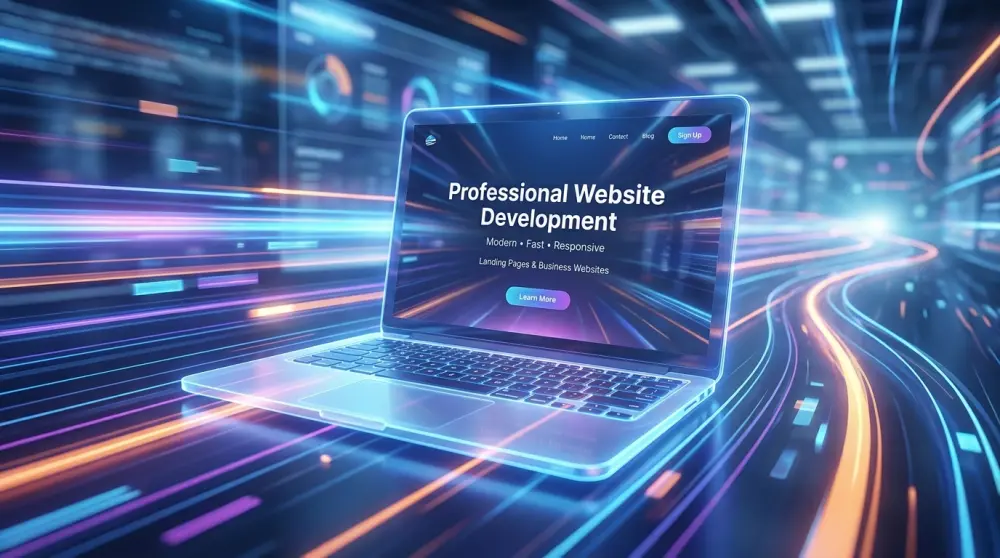 إنشاء موقع إلكتروني احترافي متجاوب بتقنيات حديثة