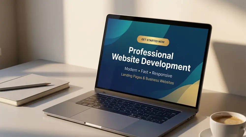 إنشاء موقع إلكتروني احترافي متجاوب بتقنيات حديثة