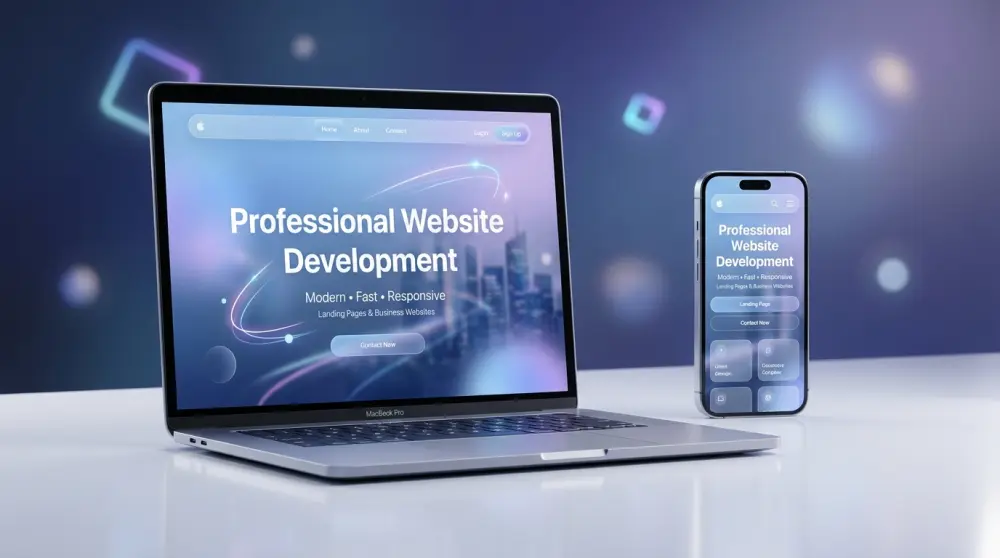 إنشاء موقع إلكتروني احترافي متجاوب بتقنيات حديثة