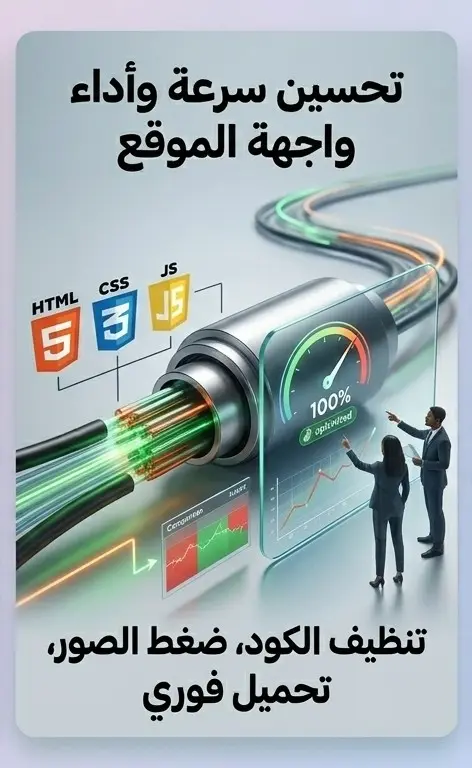 تحسين سرعة وأداء واجهة الموقع (Frontend Performance Optimization)
