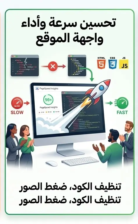 تحسين سرعة وأداء واجهة الموقع (Frontend Performance Optimization)