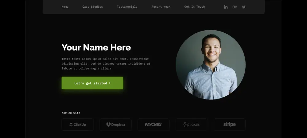 تصميم وتطوير Portfolio Website احترافي ومتجاوب
