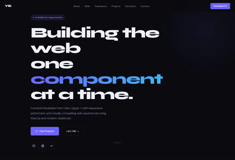 تصميم portfolio