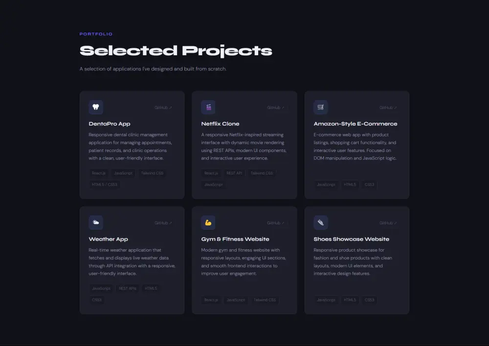 تصميم portfolio
