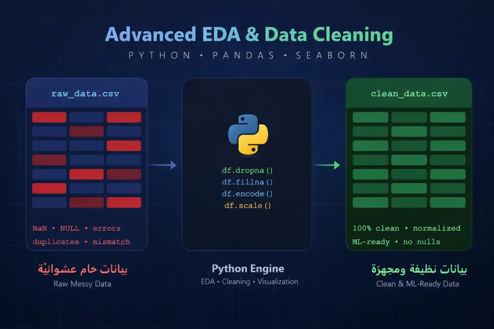 Advanced EDA & Data Cleaning: جهز بياناتك وعالجها باحترافية باستخدام Python
