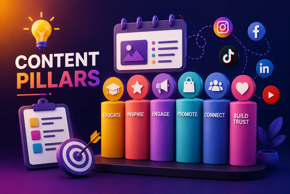 سأحدد لك Content Pillars احترافية تناسب نشاطك التجاري