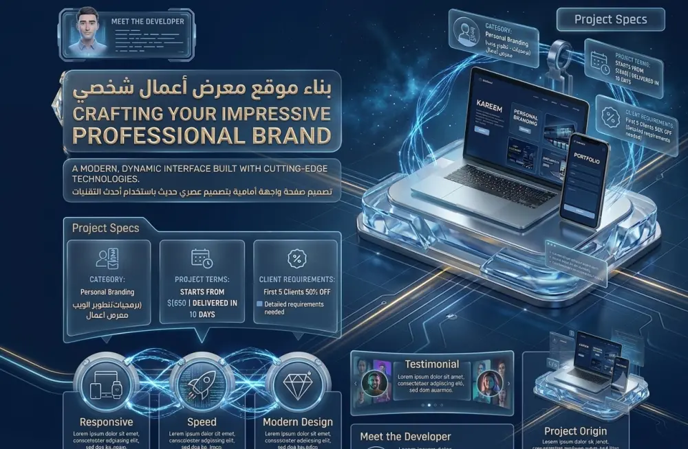 بناء موقع معرض أعمال (Portfolio) شخصي