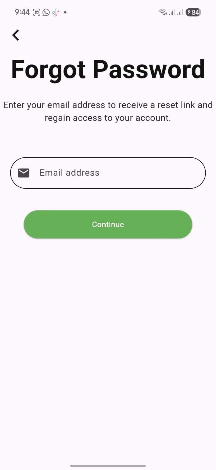 تقديم 3 صفحات تصميم جاهزة (تسجيل دخول – إنشاء حساب – استعادة كلمة المرور) بصيغة Flutter