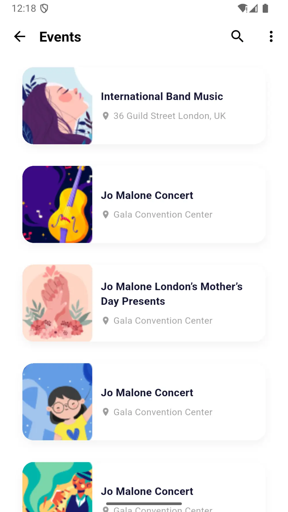 تصميم وبرمجة تطبيق حجز فعاليات (Event Booking App UI) احترافي + 120 شاشة - Flutter