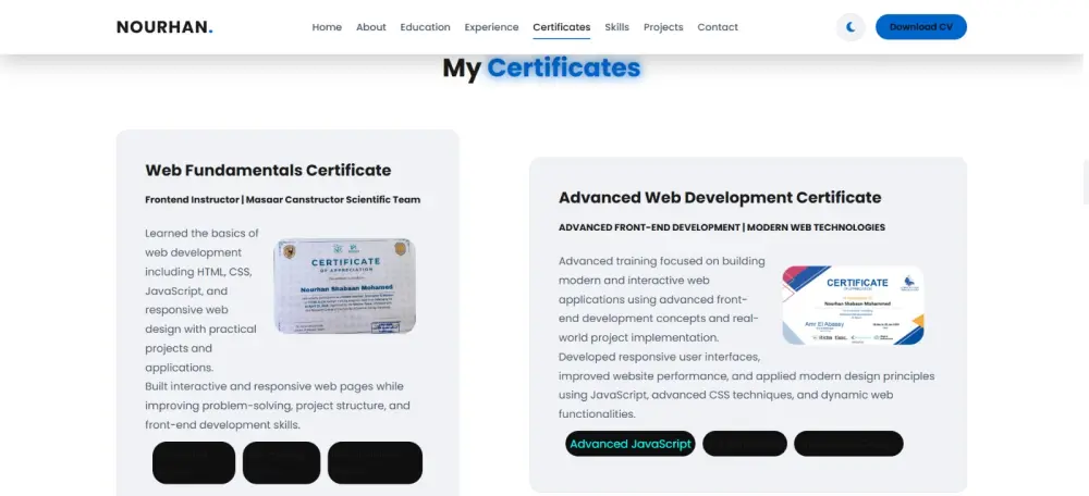 إنشاء portfolio احترافي