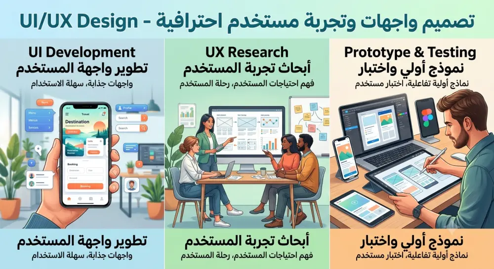UI/UX Design - تصميم واجهات وتجربة مستخدم احترافية