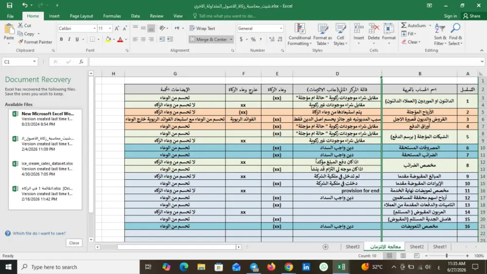 حساب زكاة الشركات والمؤسسات وفق الأحكام الشرعية و بتقنيات الذكاء الاصطناعي (AI)