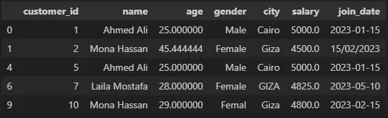 تنظيف وتجهيز البيانات