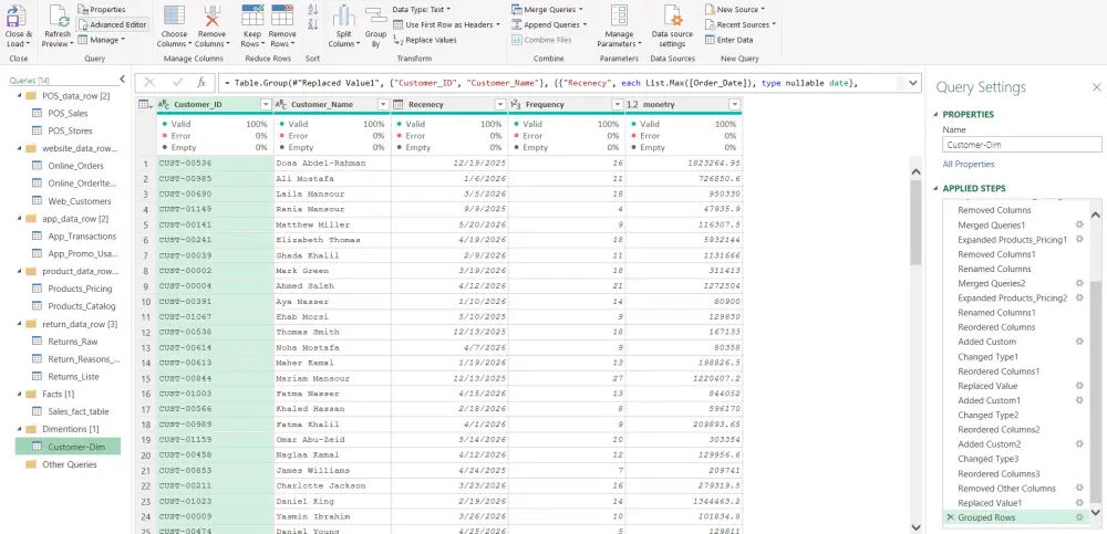 تنظيف البيانات باستخدام Power Query في Excel وPower BI