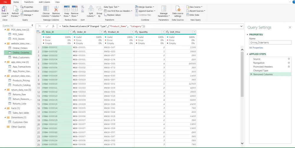 تنظيف البيانات باستخدام Power Query في Excel وPower BI