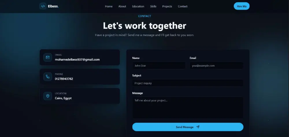 أقدم خدمة تصميم وتنفيذ موقع ملف أعمال (Portfolio) احترافي يعكس مهاراتك وخبراتك بشكل منظم وجذاب.