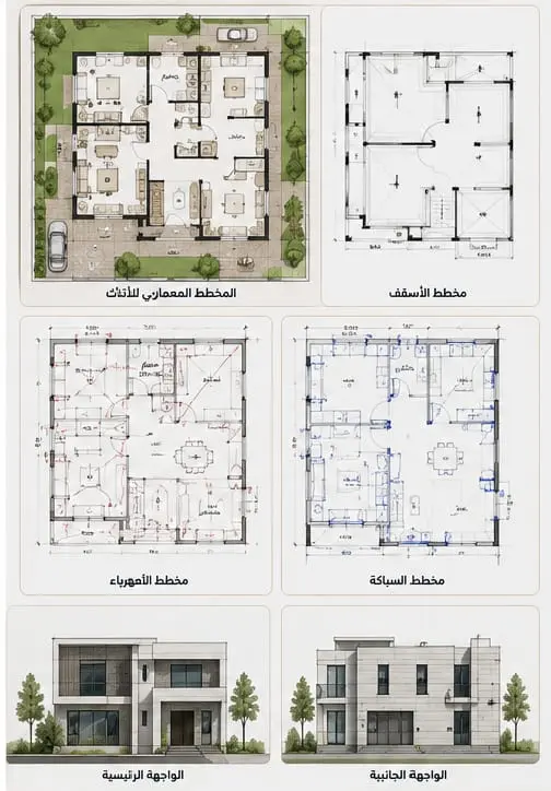 تصميم ورسم مخططات 2D احترافية باستخدام AutoCAD بدقة عالية