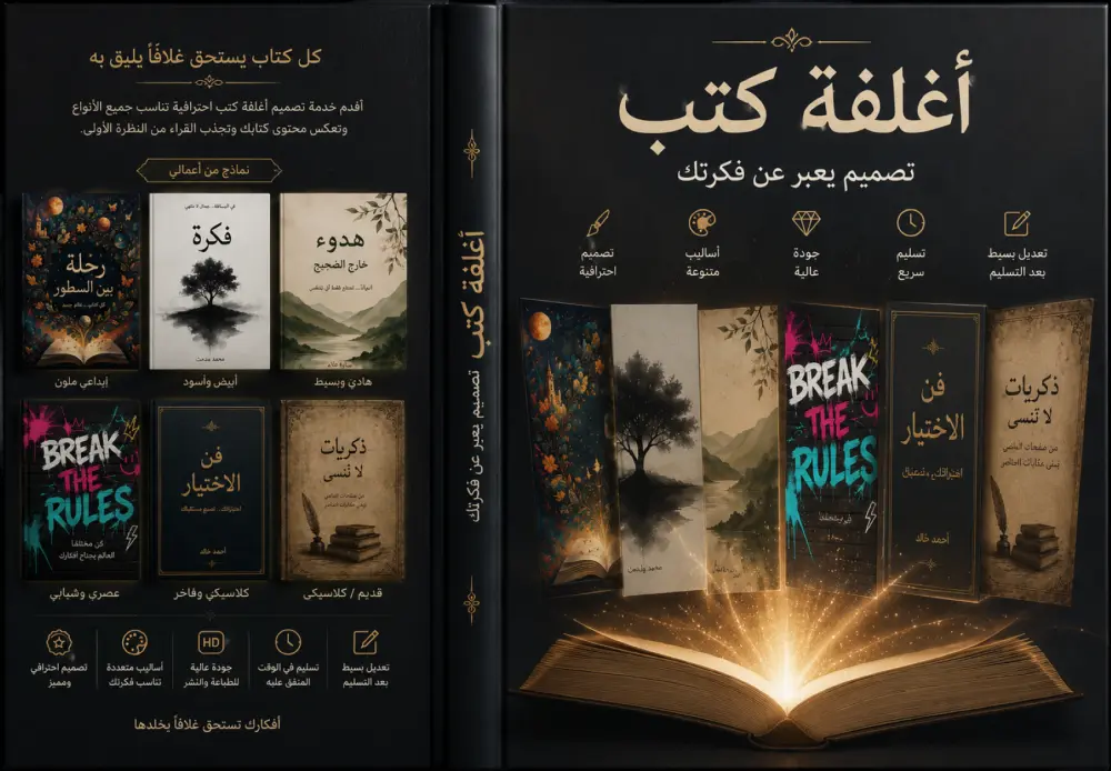غلاف يعبر عن فكرة الكتاب ويجذب القارئ من النظرة الأولى