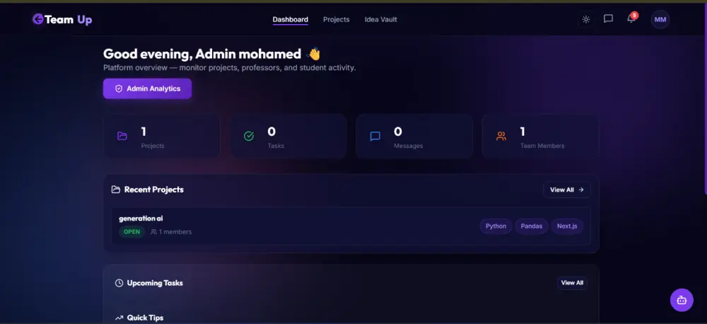 برمجة وبناء موقع إلكتروني متكامل (Full-Stack) مع لوحة تحكم ذكية