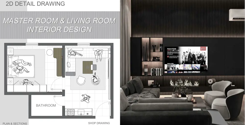 تصميم وديكور داخلي 3d.. شقق سكنية مكاتب عيادات شركات