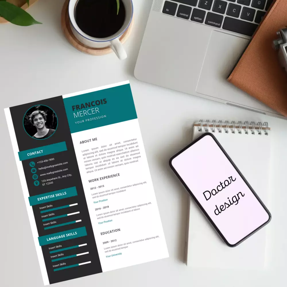 تصميم سيرة ذاتية ( CV ) بشكل احترافي وبمواصفات عالية الدقة