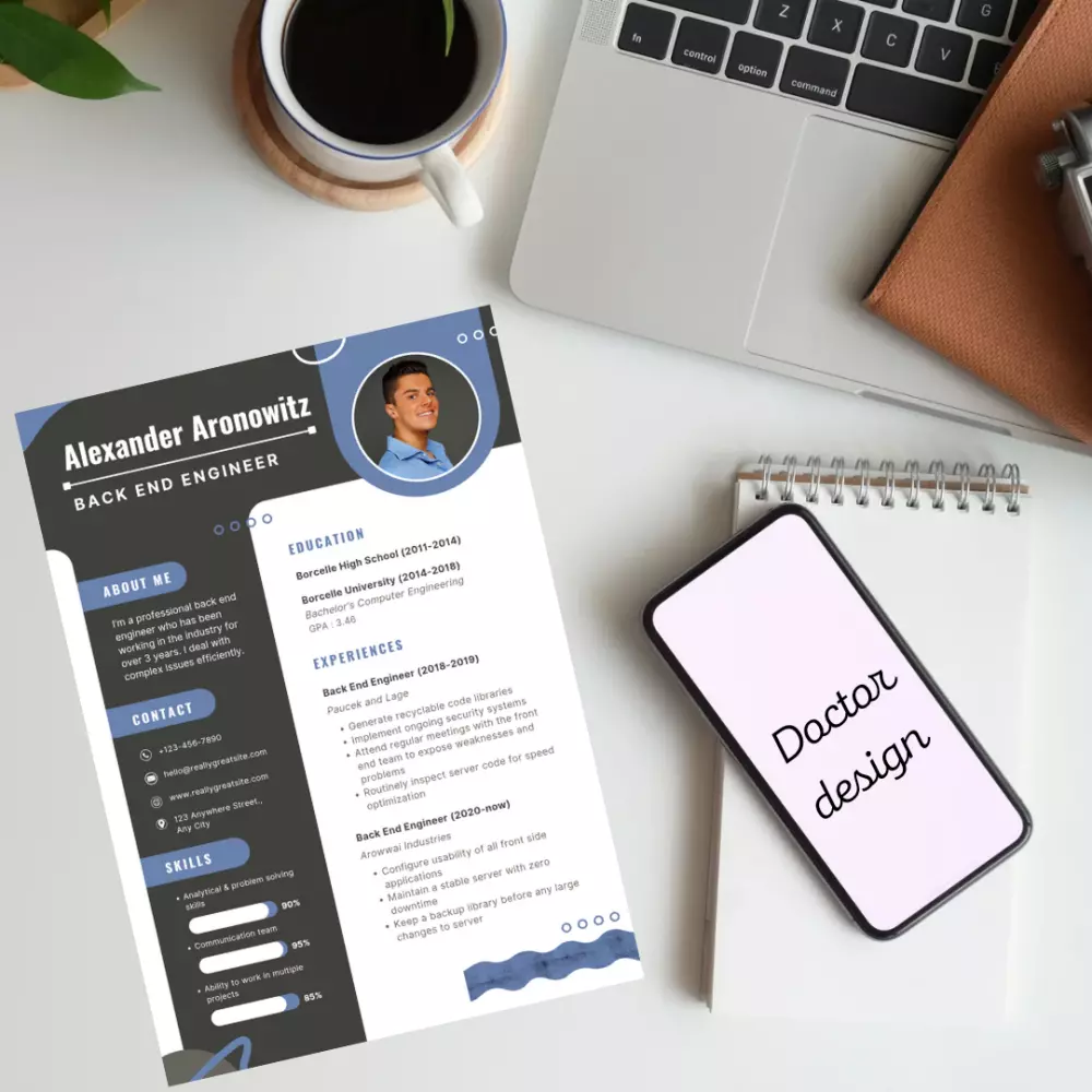 تصميم سيرة ذاتية ( CV ) بشكل احترافي وبمواصفات عالية الدقة