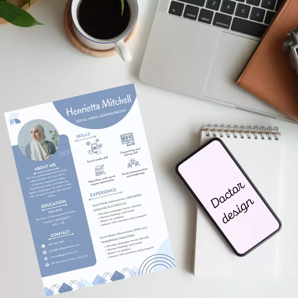 تصميم سيرة ذاتية ( CV ) بشكل احترافي وبمواصفات عالية الدقة