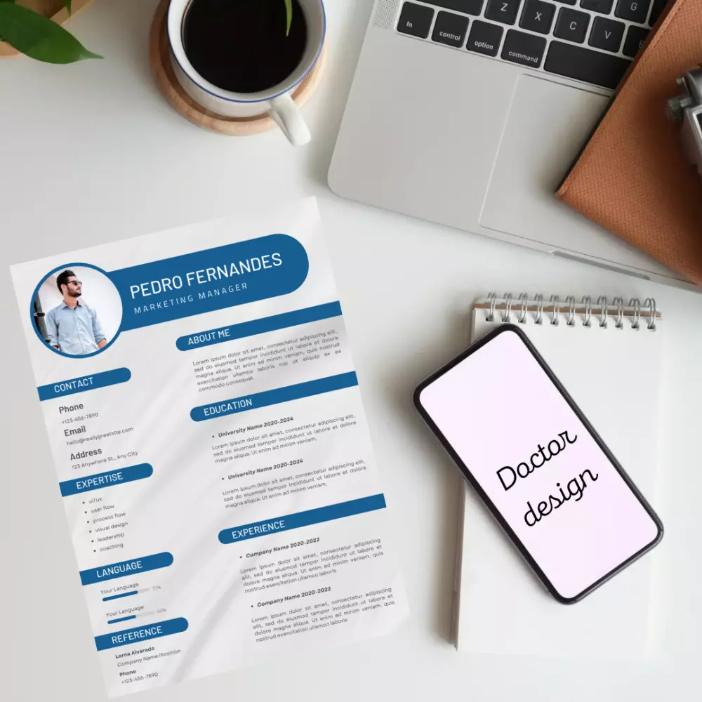 تصميم سيرة ذاتية ( CV ) بشكل احترافي وبمواصفات عالية الدقة