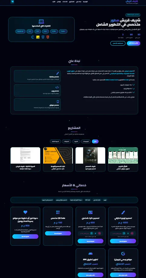 تصميم مواقع الكترونية احترافية جدا