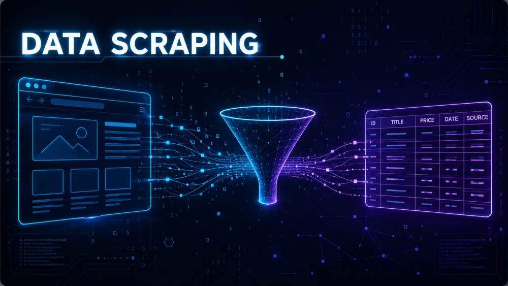 استخراج وتنظيم البيانات من موقع واحد (Web Scraping)